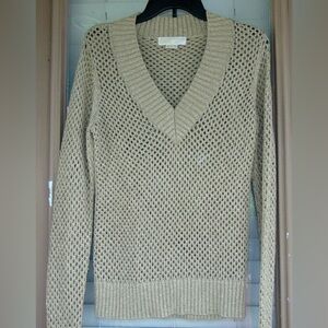 Michael Kors Gold V-Neck Sweater